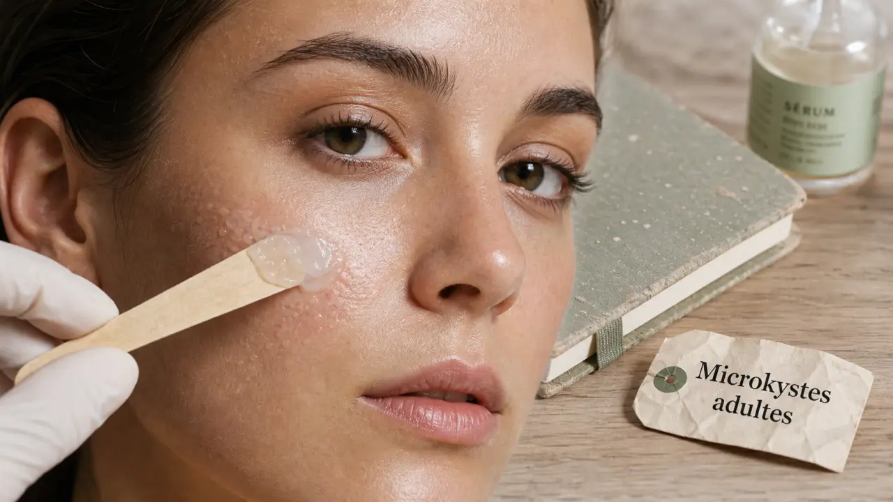 Traitement microkyste visage adulte : soin ciblé sur peau