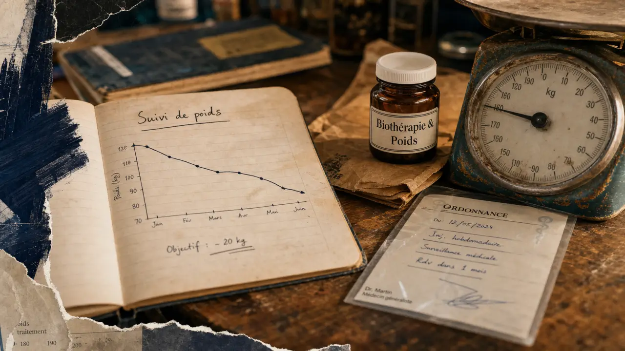 Biothérapie et perte de poids : carnet de suivi et balance