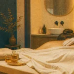 Massage soin du corps paris : huiles chaudes ou duo, table de massage en cabine spa