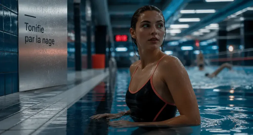 Natation avant après femme : silhouette tonifiée en piscine