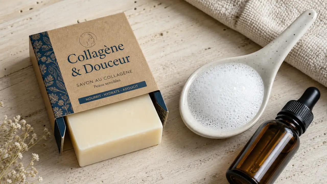 Savon au collagène bienfaits : mousse et peau lissée