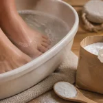 bain pied bicarbonate tiède 32°C pour 20 minutes