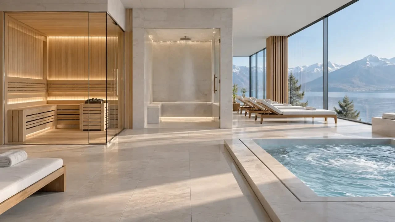 Spa Léman Bien-Être à Évian avec sauna, hammam et jacuzzi