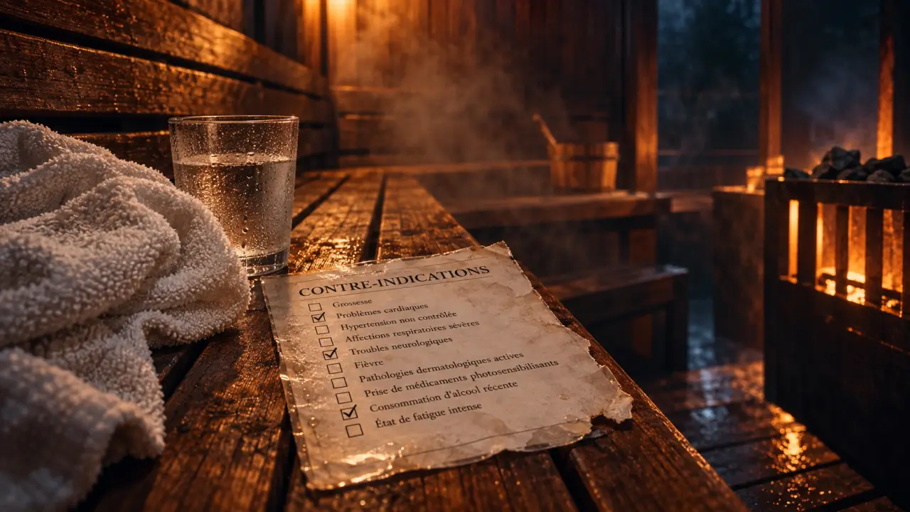 Sauna contre indication : check-list signes cardiovasculaires
