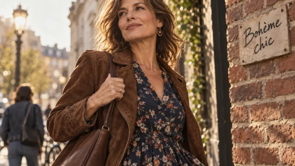 À 50 ans, le style bohème chic reste moderne avec une seule pièce forte