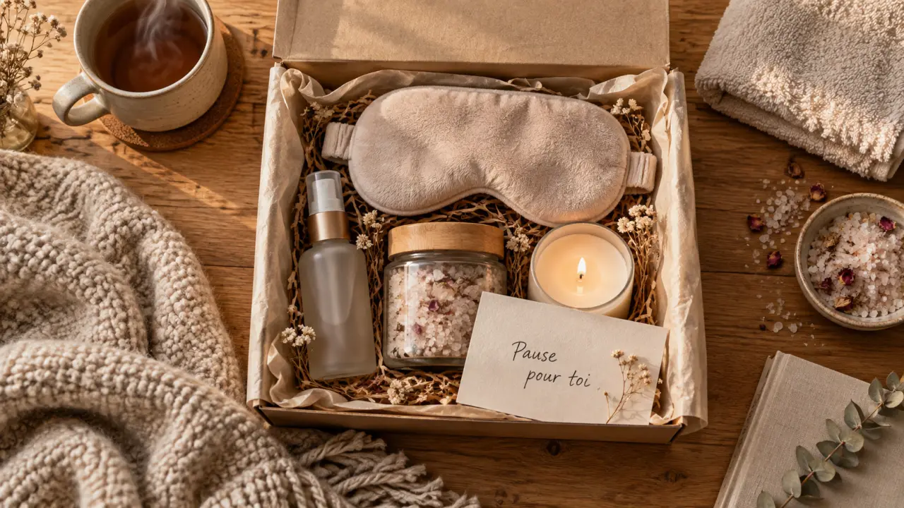 Cadeau bien être femme : coffret cocooning pour pause pour toi